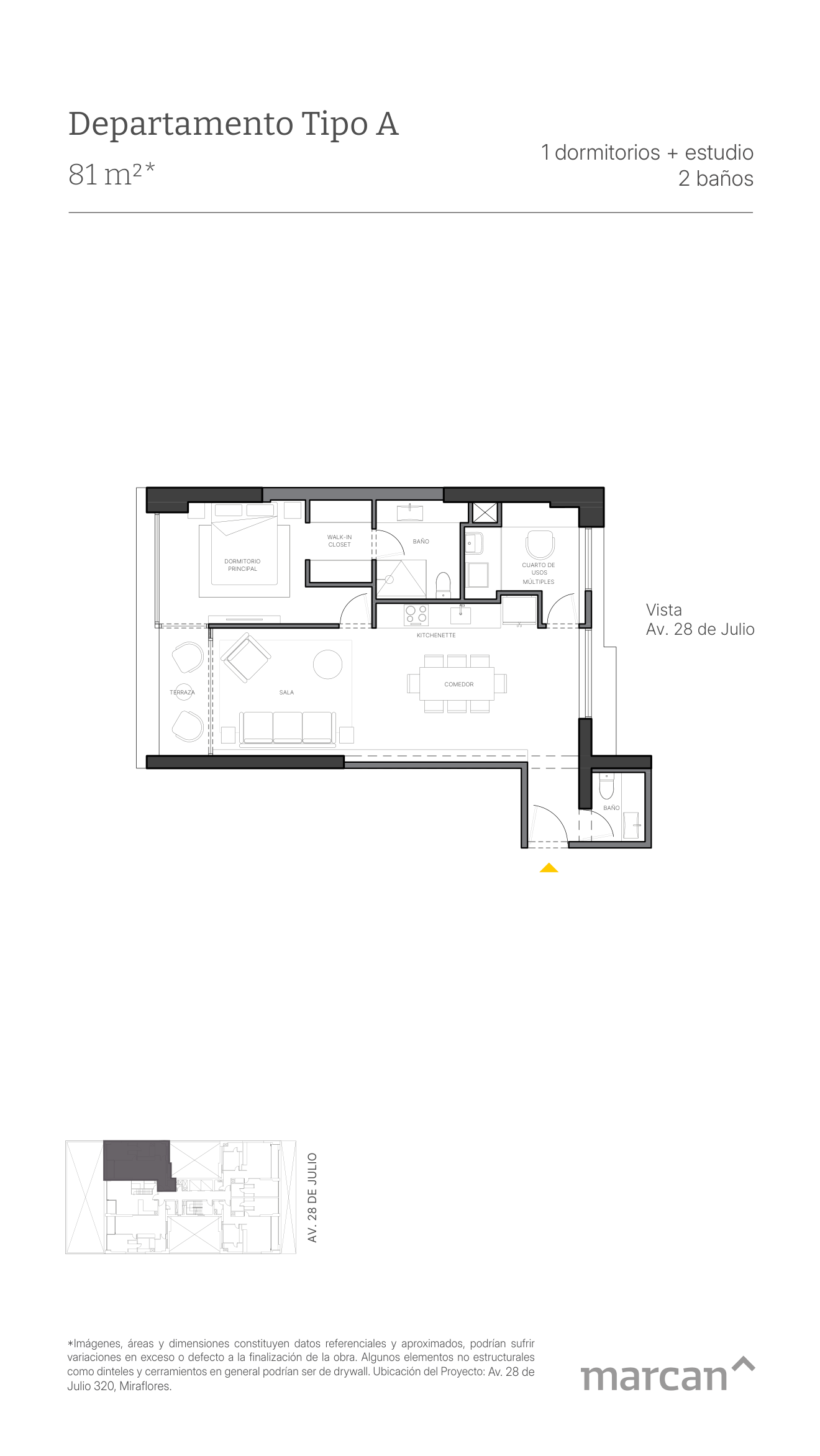 Plano A - FLAT 1D unidad 201