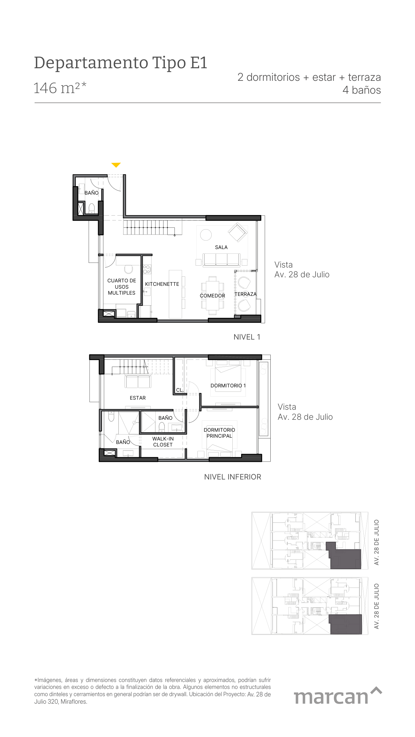 Plano E1 - DUPLEX 2D unidad 1201
