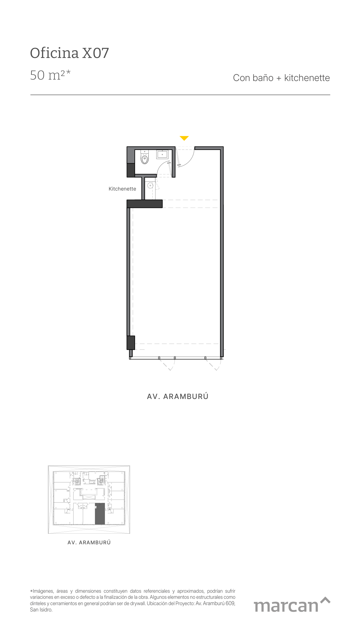 Plano referencial de oficina 307.