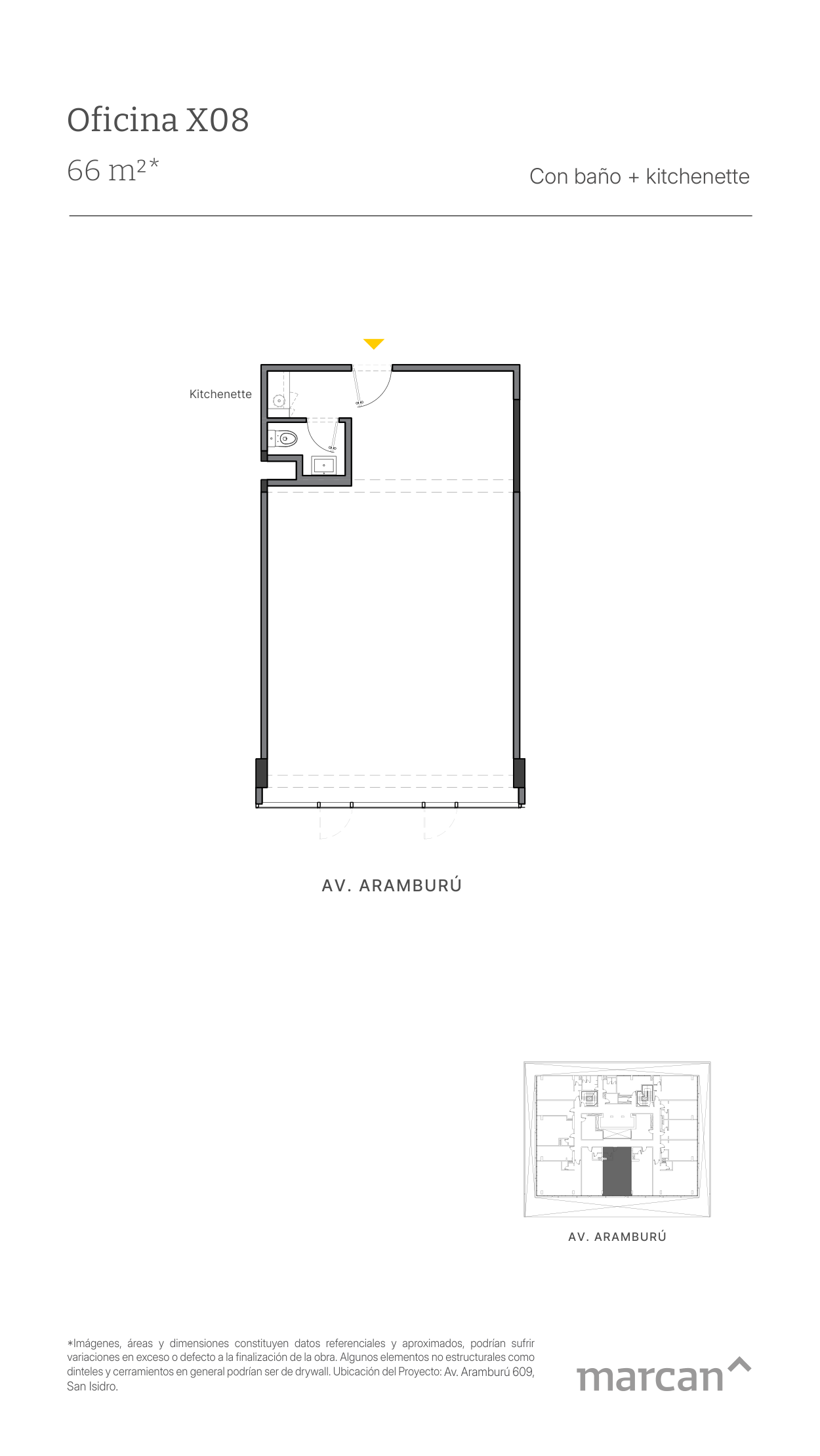 Plano referencial de oficina 408.